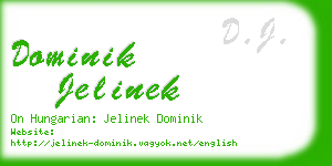 dominik jelinek business card